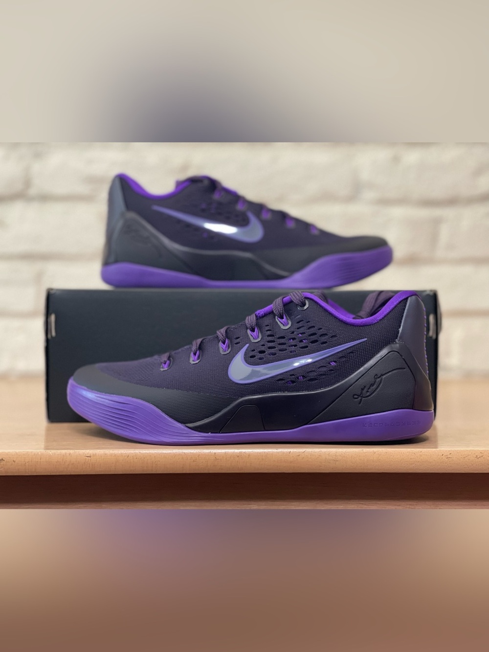 Nike Kobe 9 Elite Low Protro Purple Dynasty Black Men Size 8 Sneakers IH1401-500